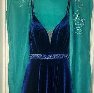 Velvet blue dress